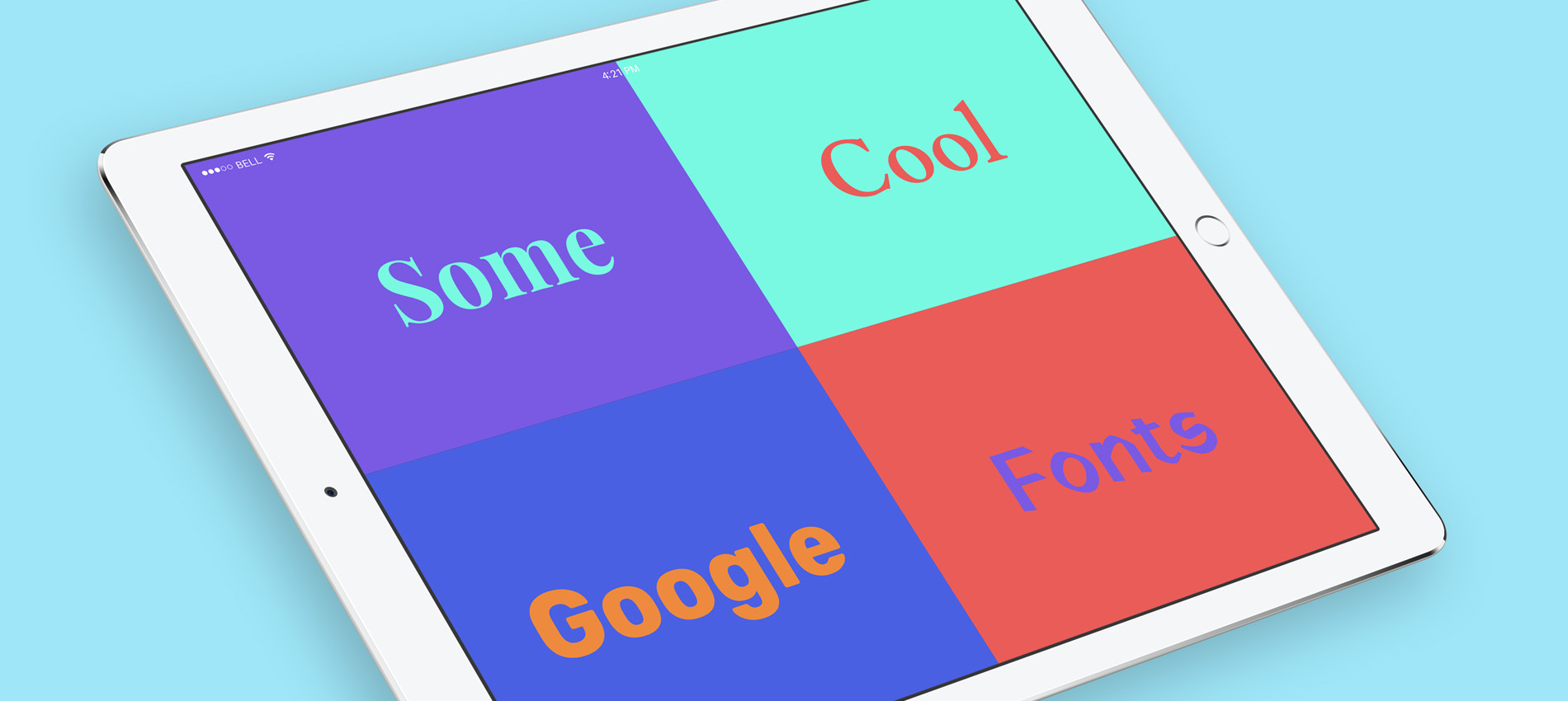 There are many options for color and font to enhance messaging on a website.