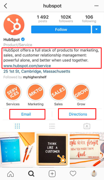 HubSpot uses Instagram as an extension of its customer service.