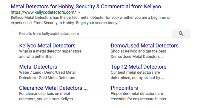 Kellyco metal detectors google search box