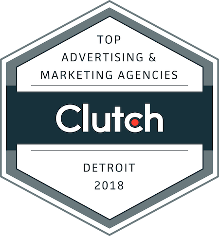 badge for top advertising and marketing companies in Detroit in 2018