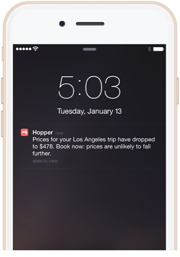 Hopper push notification