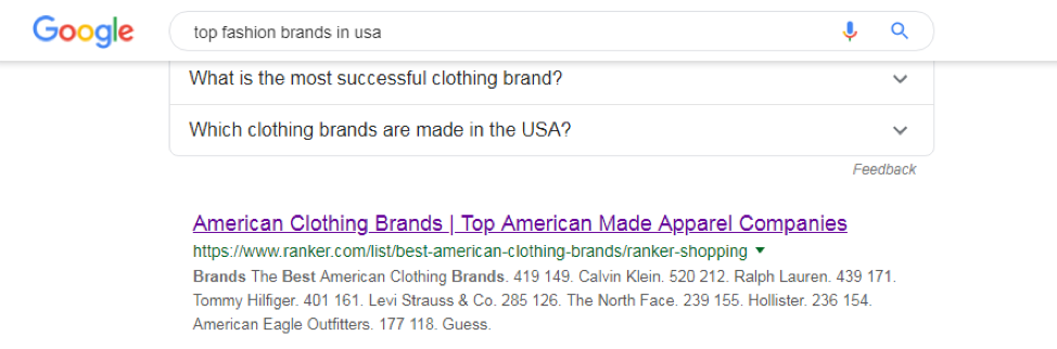 top fashion brands in the usa