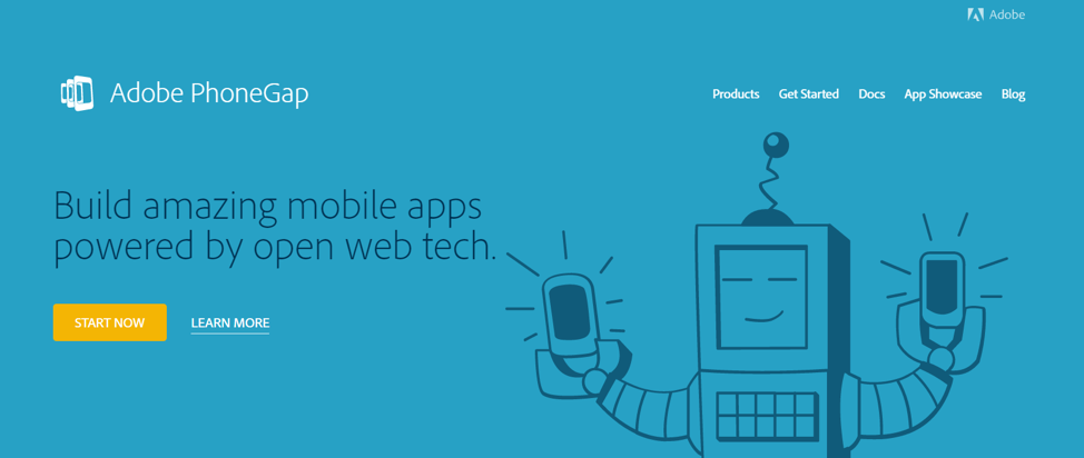 Adobe PhoneGap helps businesses build mobile apps by open web tech.