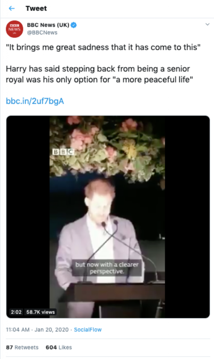 BBC News Video With Shares