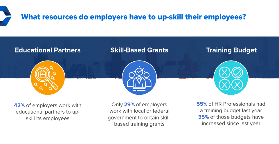 What resources do employers have to up-skill their employees