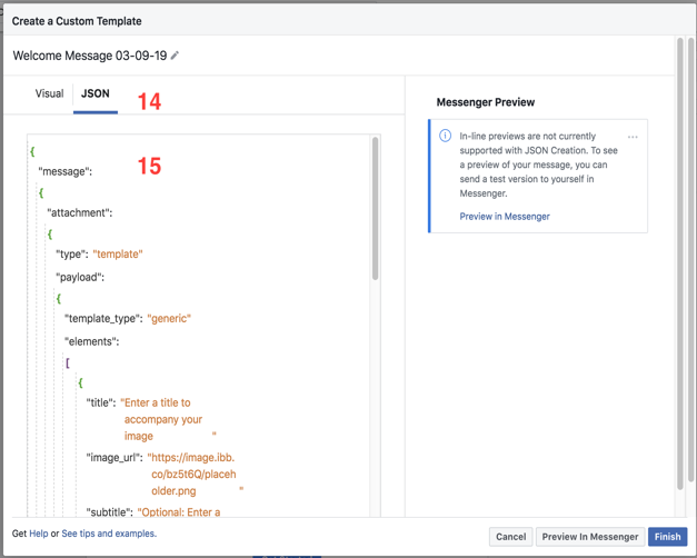 Paste in our code from Manychat