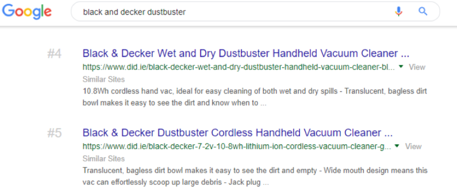 Google search results 4 and 5 for