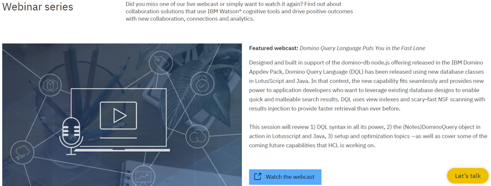 IBM webinar series