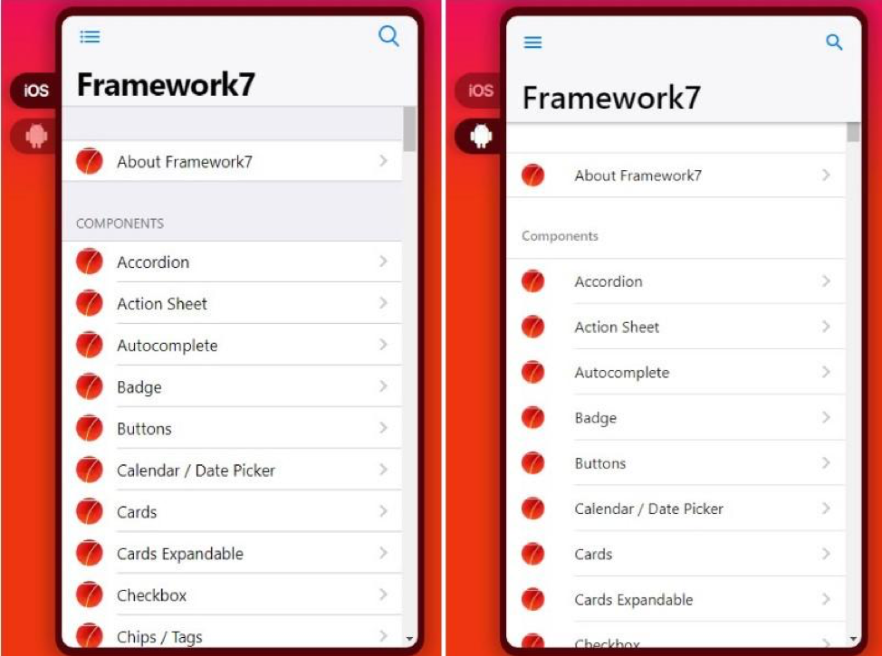 Developers can make an app look the same on iOS and Android devices by using different frameworks.