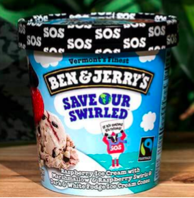 Ben & Jerry's ice cream expresses its values.