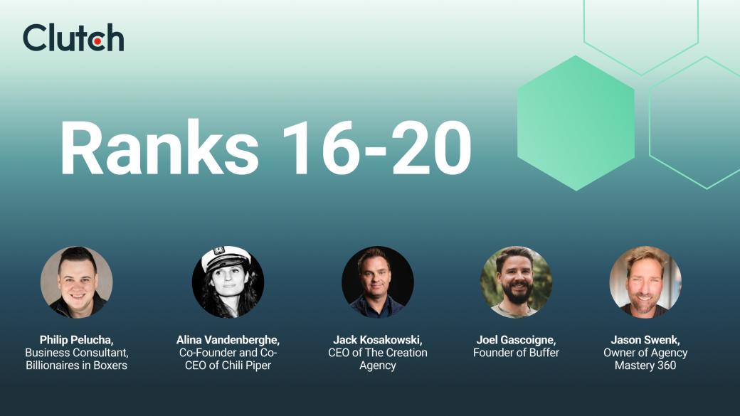 Top B2B Sales Influencers 16-20