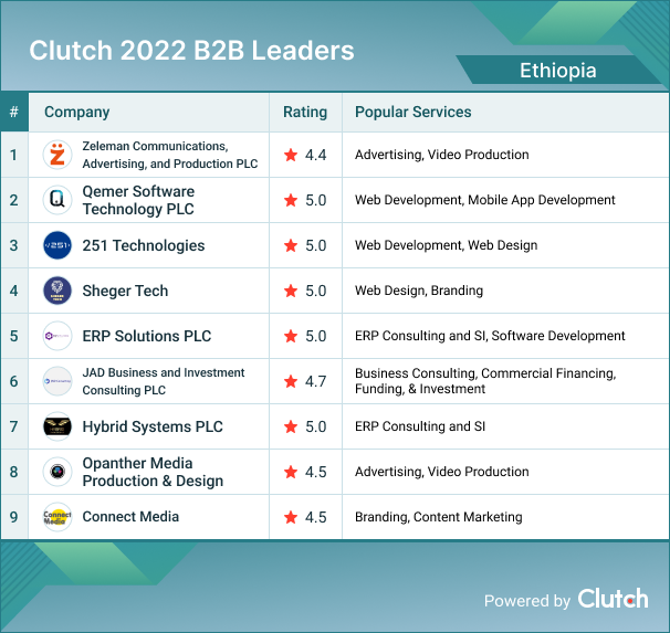 Ethiopia B2B Leaders 2022