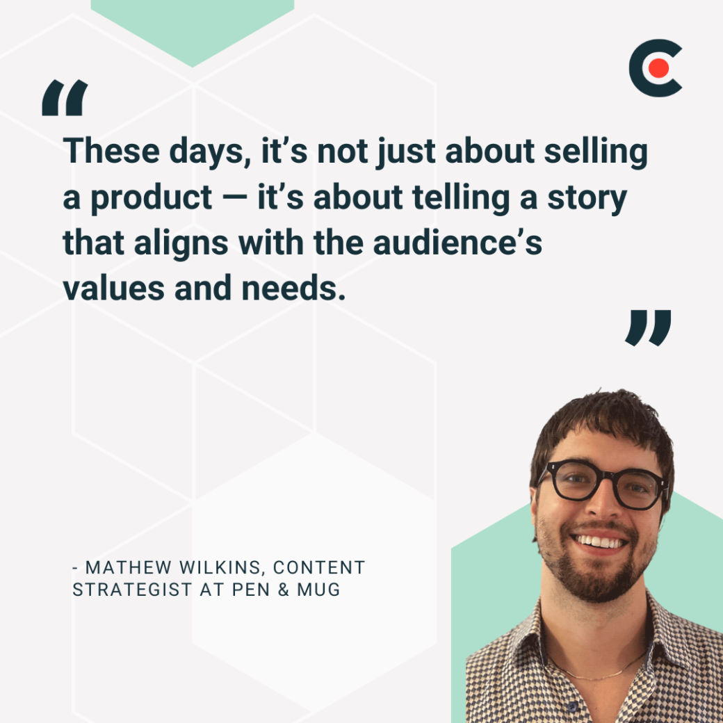 Mathew Wilkins, content strategist at Pen & Mug