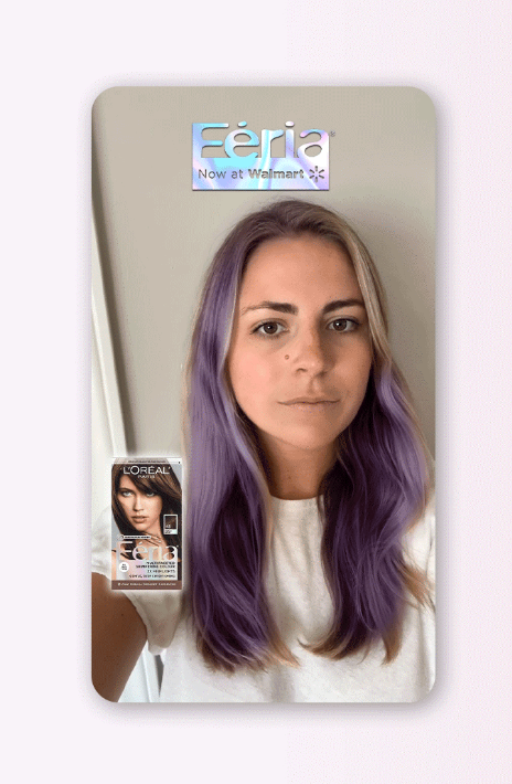 Snap Ads for hair dye brand