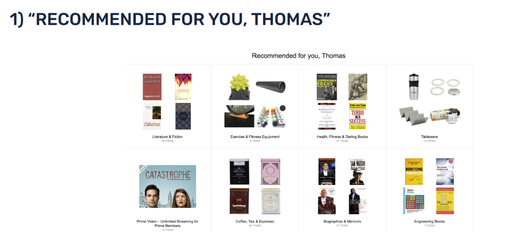 Amazon personalized experience