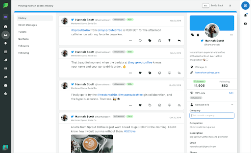 Social Sprout CRM Example