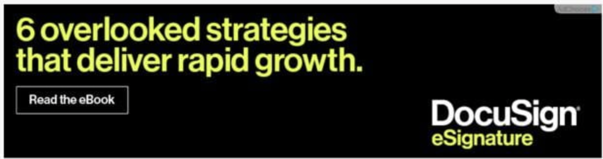 example of banner ad - DocuSign 