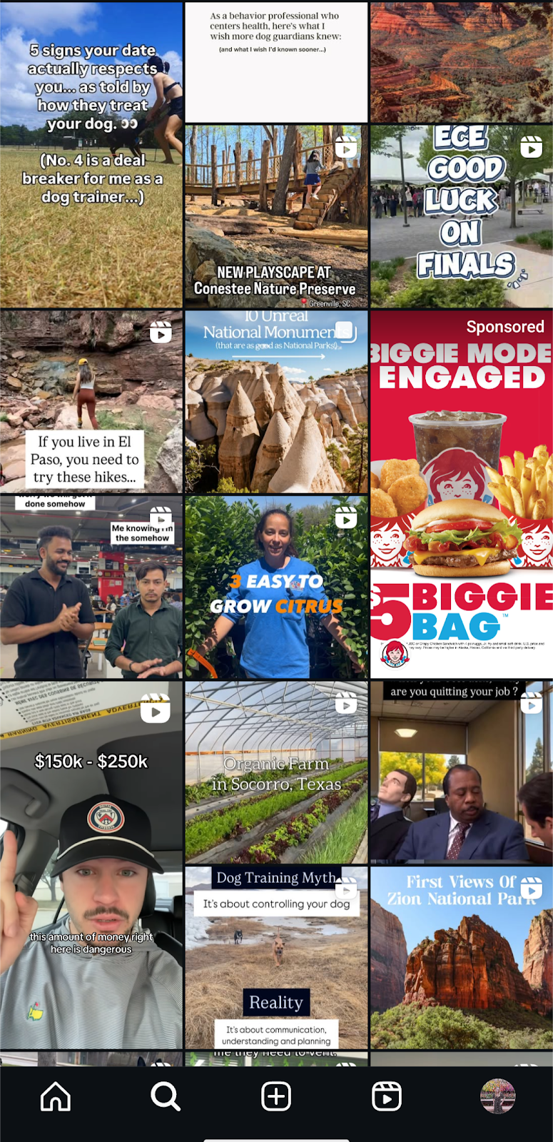 Wendy's Explore Videos ad