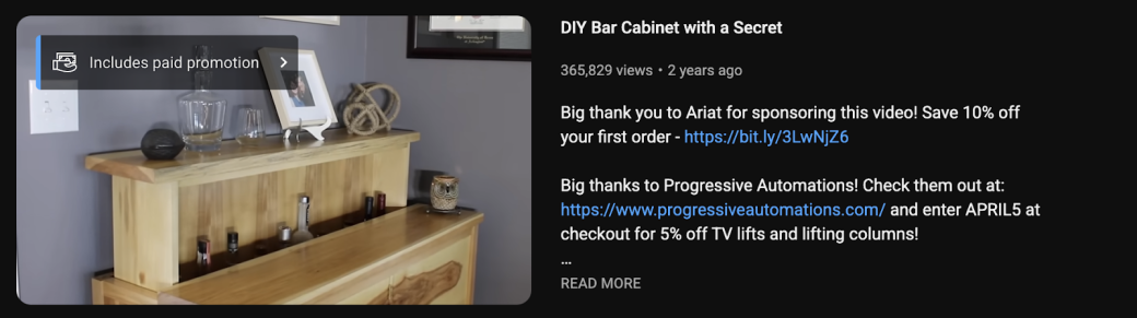 A video of a DIY Bar Cabinet
