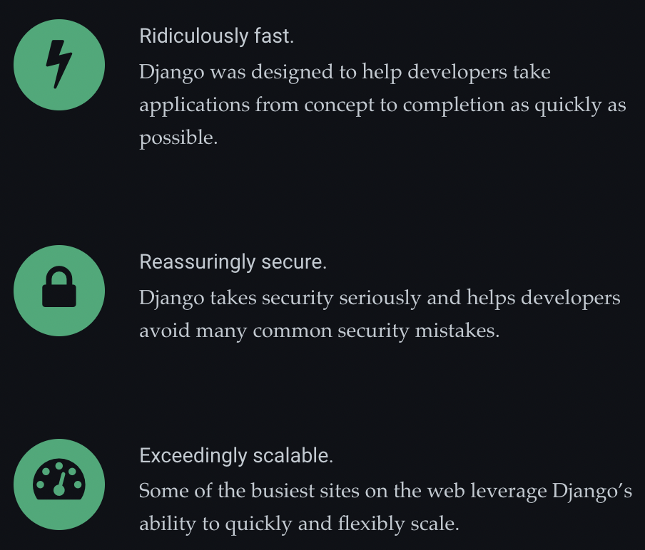 benefits of using Django framework