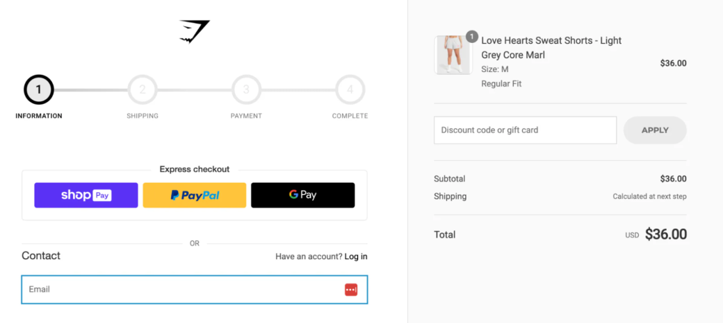 Online shopping payment options