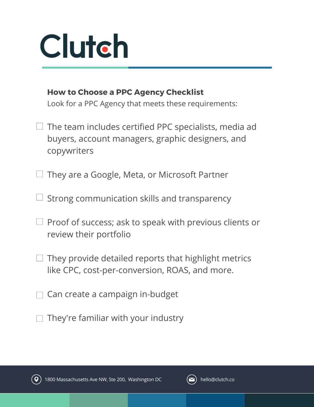 How to Choose A PPC Agency Checklist