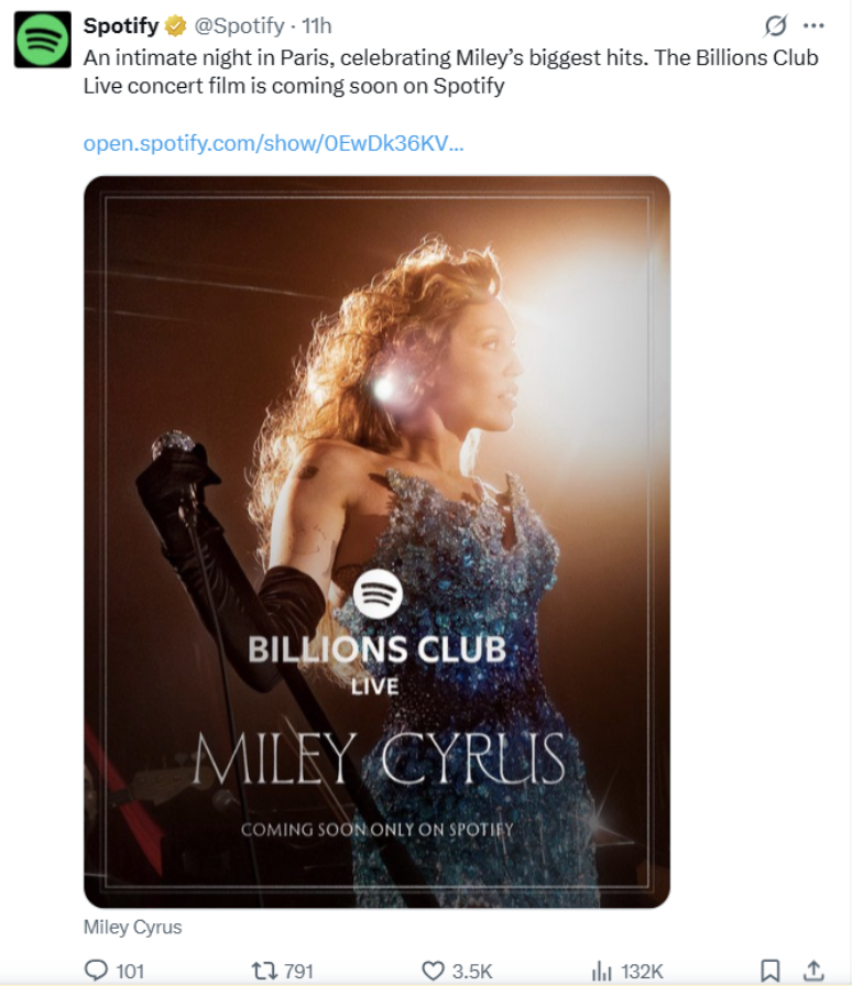 spotify X promotional example for app