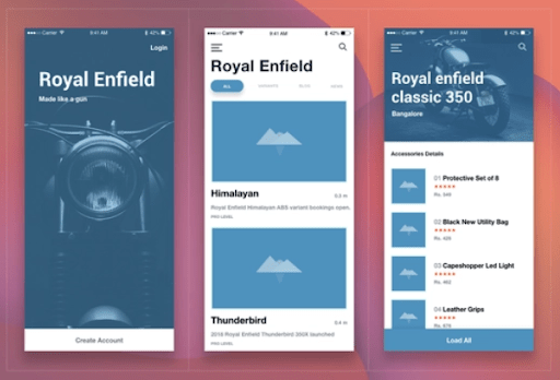 High fidelity wireframes example
