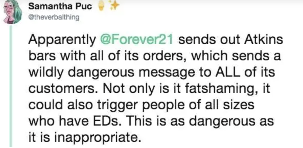 forever 21 and atkins failed brand partnership