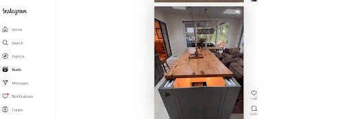 Instagram reels showing interior decor