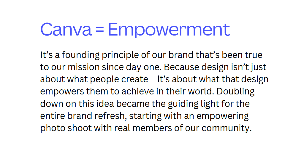 Canva's branding booklet