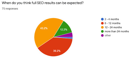 SEO result expectations 