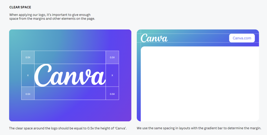 Canva's logo guidelines