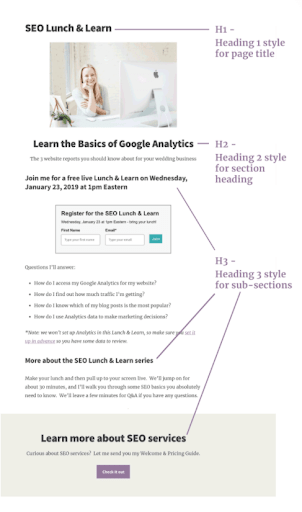 Titles and Headers Example