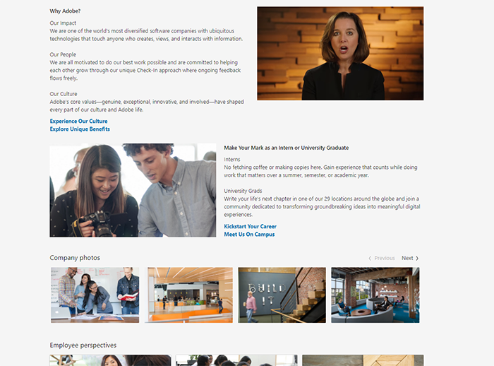Adobe LinkedIn Company Page