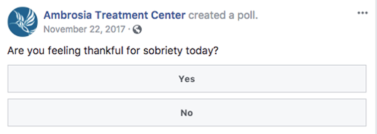 poll ambrosia treatment center used on social media