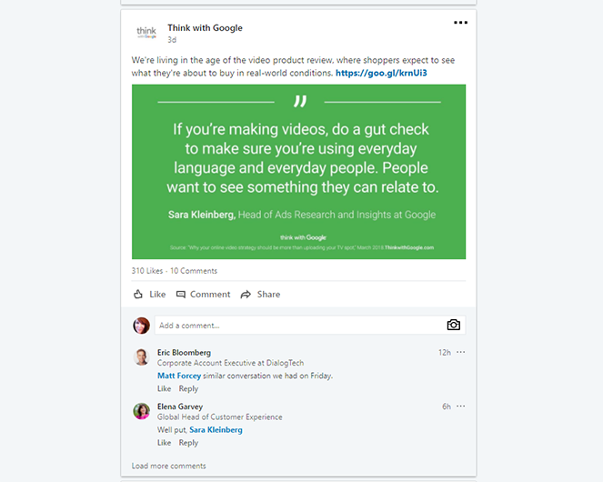 Google Showcase Page