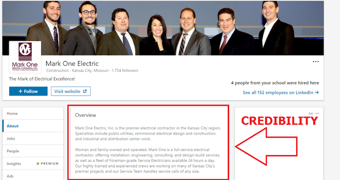 Mark One Electric LinkedIn