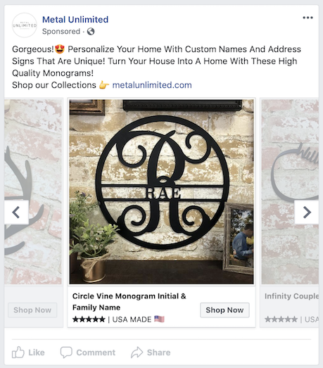 Metal Unlimited/Southern Designs on Facebook