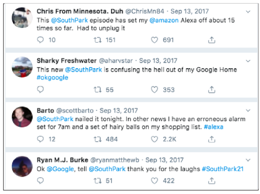 Southpark had an episode where they added inappropriate items to viewers' shopping lists on Amazon.