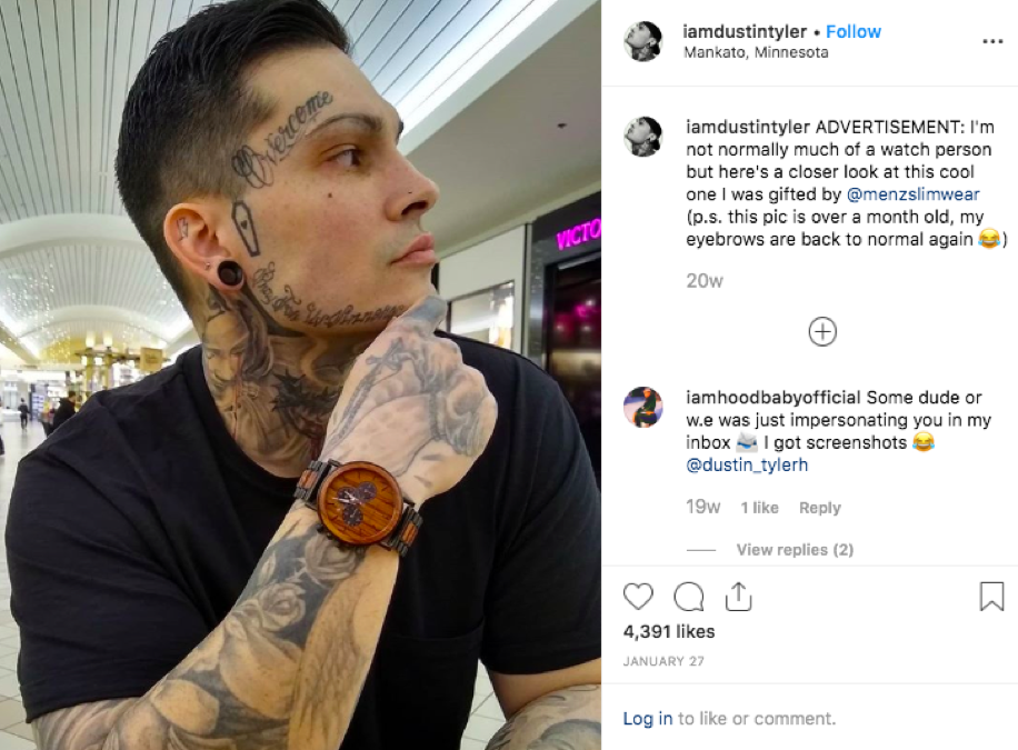 Tyler posts content that will resonate with his following while exposing them to new products they might be interested in.