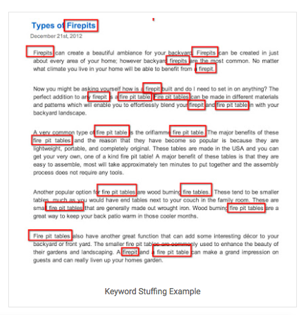 Keyword Stuffing 