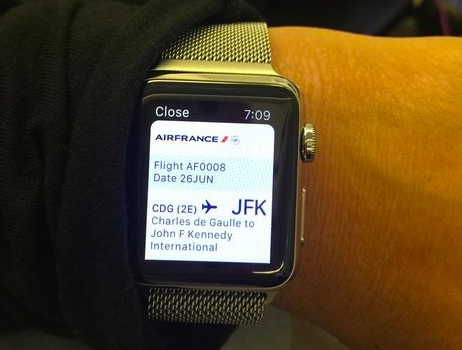 Apple Watch Plane Ticket