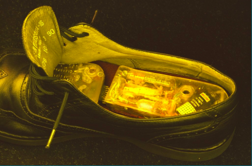 Edward Thorp First Wearable in His Shoe