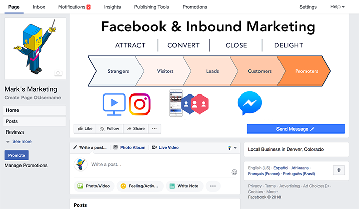 Screenshot of cover and profile photo