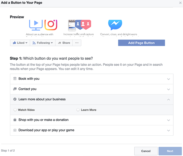 Facebook CTA