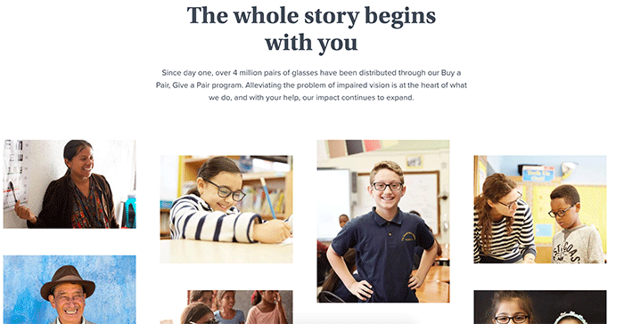 Warby Parker screenshot