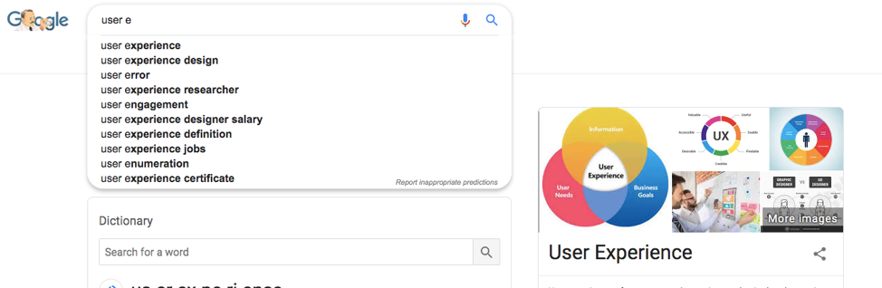 User Experience Google Search