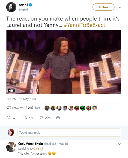Yanni tweet 1