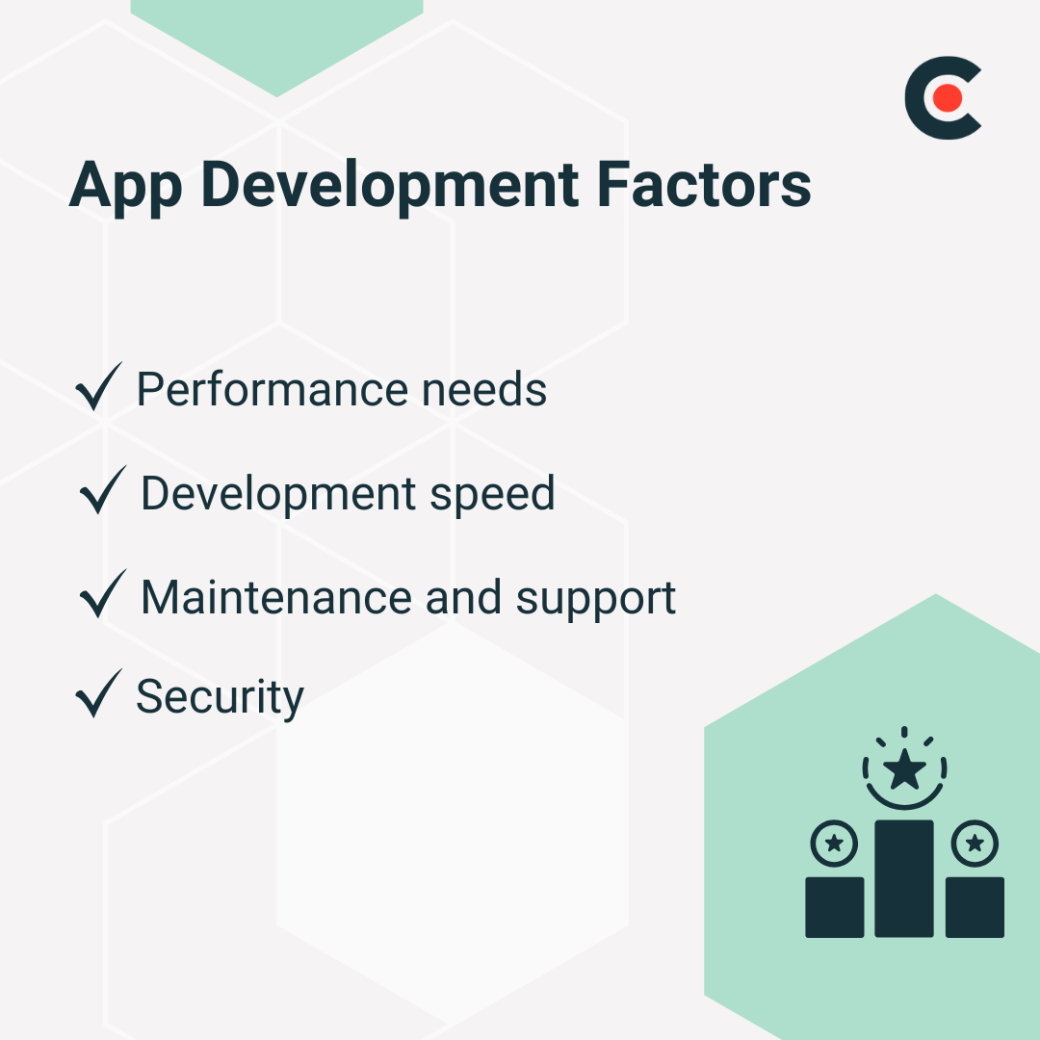 app development factors